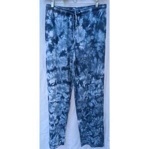 The Pink Elephant Mens Blue Tie Dye Pajama Pants Sz M Organic Cotton Drawstring